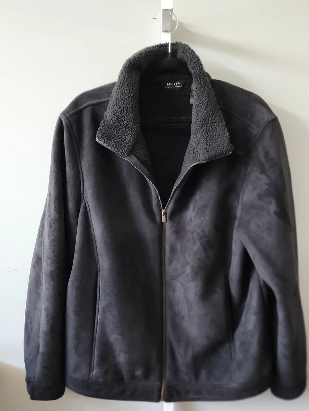 Claiborne Black Faux Sherpa Lined Jacket